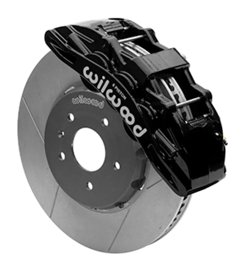 Wilwood 14-19 Chevrolet Corvette Sx6r Front Brake Kit 14In Srp Slotted/Drilled Black - W/ Lines 1
