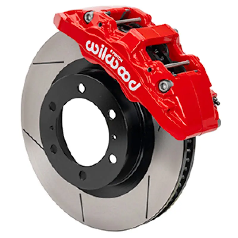 Wilwood 15-21 Toyota Tacoma Aero6-Dm Front Brake Kit 13.31 Rotor - Red W/Lines 1