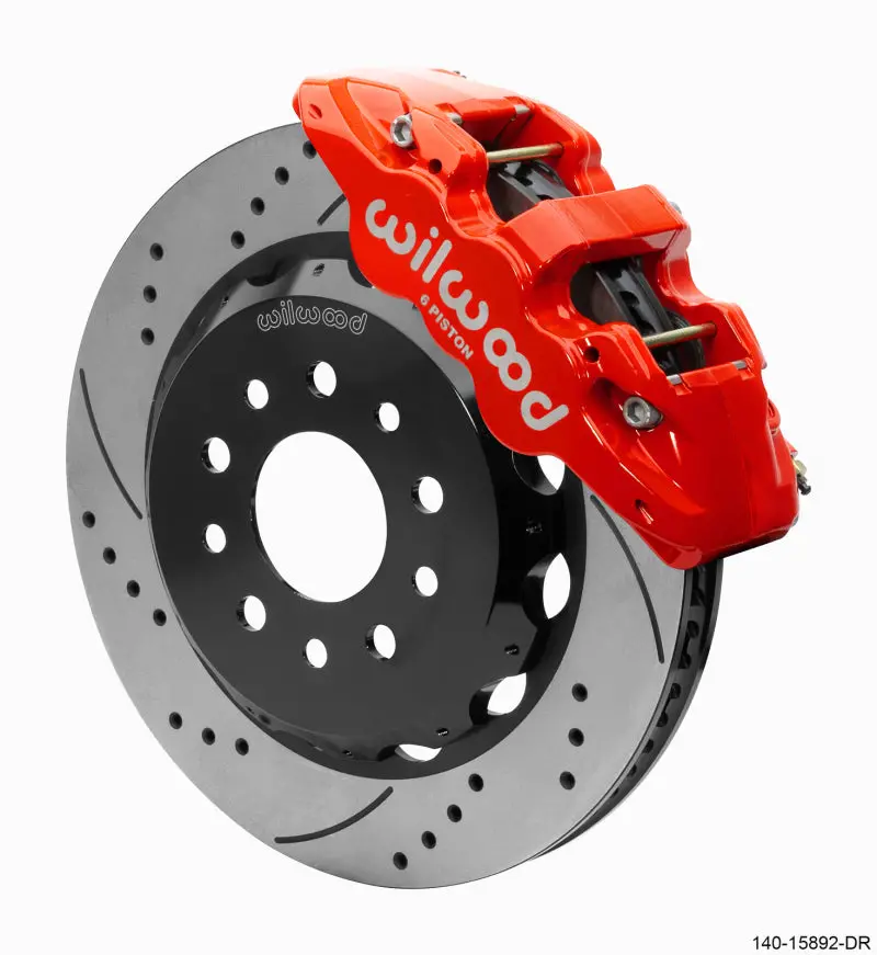 Wilwood 18-25 Jeep Jl Aero6 Front Hat Kit 14.00 Red Srp W/Lines 1