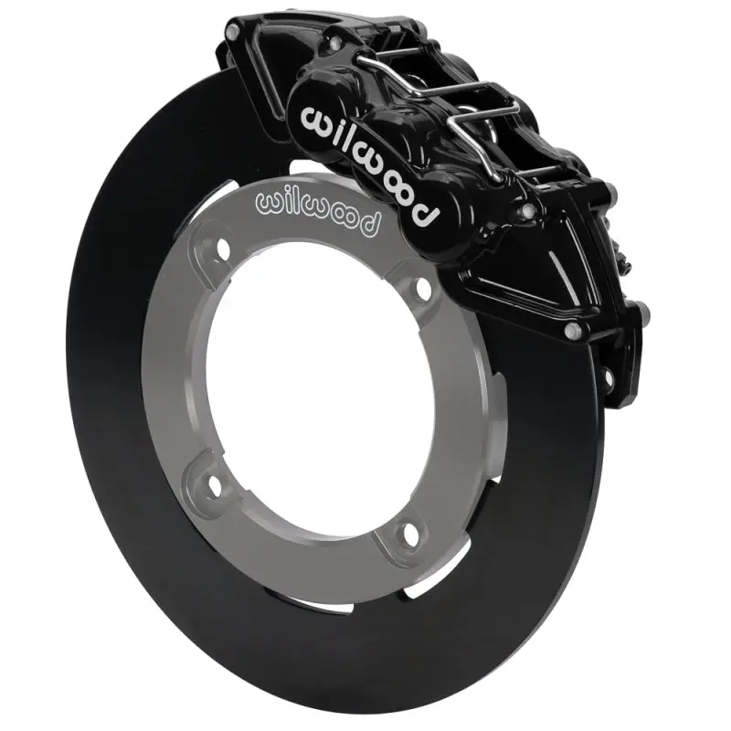 Wilwood 19-22 Honda Talon 1000 Black 6-Piston Front Kit 11.25In - Plain Face Steel Rotors 1