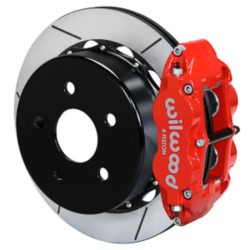 Wilwood 20-21 Jeep Gladiator Narrow Superlite 4R Rear Brake Kit Slotted 13.50In Rotor W/Lines - Red 1
