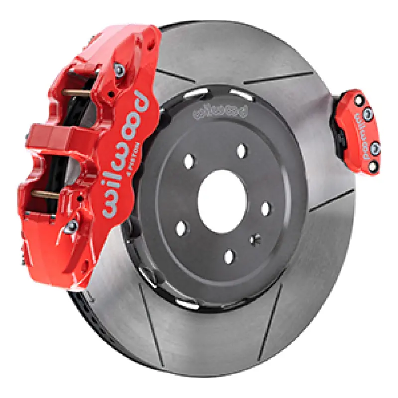 Wilwood 20-23 Chevy Corvette C8 Aero4 Red Rear Big Brake Kit - Slotted 1