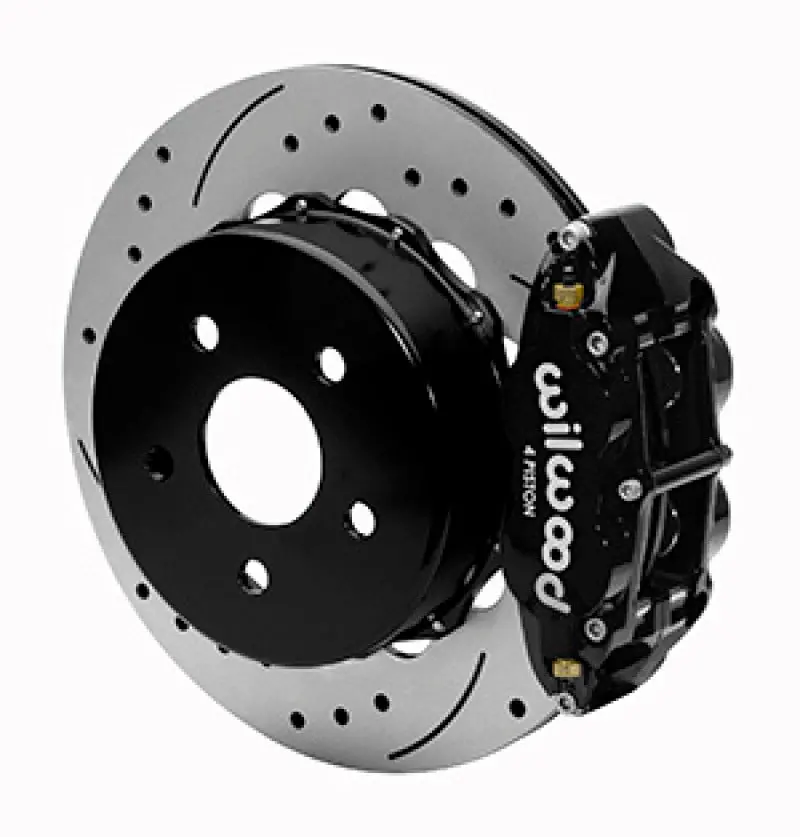 Wilwood 2020+ Jeep Gladiator Narrow Superlite 4R Rear Drill & Slot. Brake Kit 14.00In Black W/ Lines 1