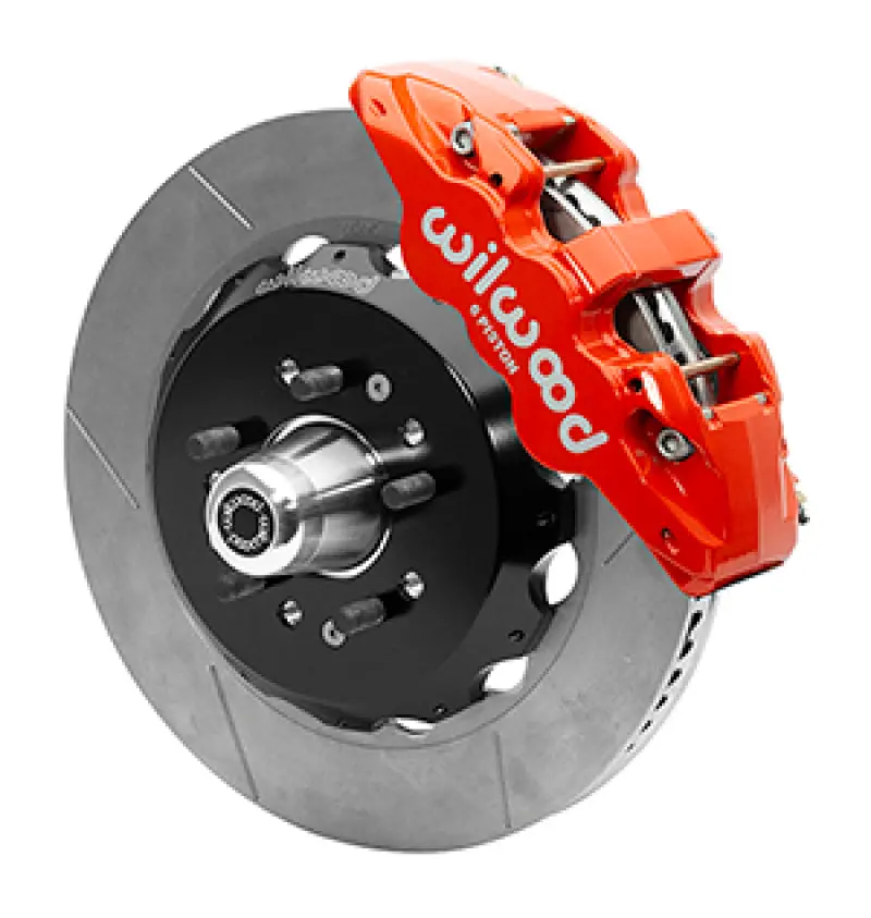 Wilwood 55-57 Chevy Bel Air Aerolite 6R Kit, 5 X 4.50In/4.75In Hub - 14.00 Slotted Rotor - Red 1