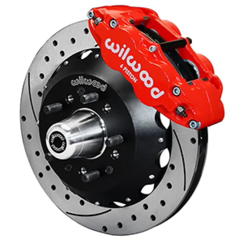 Wilwood 55-57 Chevy Bel Air Superlite 6R Kit, 5 X 4.50In/4.75In Hub - 12.88In D&S Rotor - Red 1