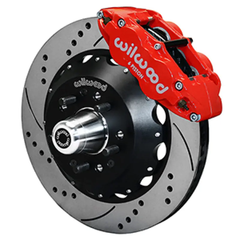 Wilwood 55-57 Chevy Bel Air Superlite 6R Kit, 5 X 4.50In/4.75In Hub - 14.00In D&S Rotor - Red 1