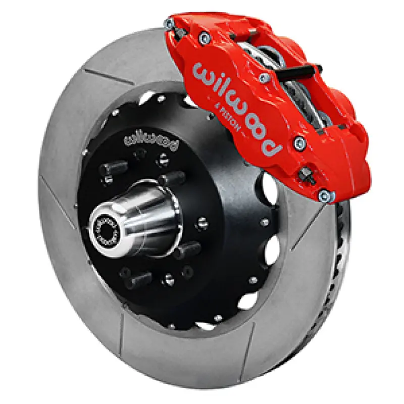 Wilwood 55-57 Chevy Bel Air Superlite 6R Kit, 5 X 4.50In/4.75In Hub - 14.00In Slotted Rotor - Red 1