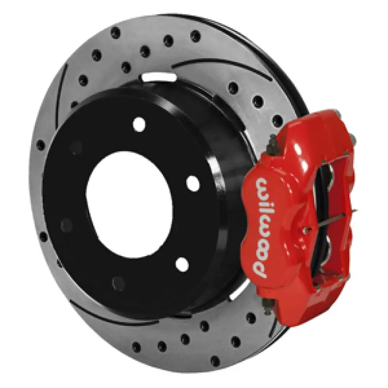 Wilwood 63-87 C10/C15 Dynalite Fdli Red Calipers 12.19 X .81In D/S Rotors 6-Lug Rear Disc Brake Kit 1