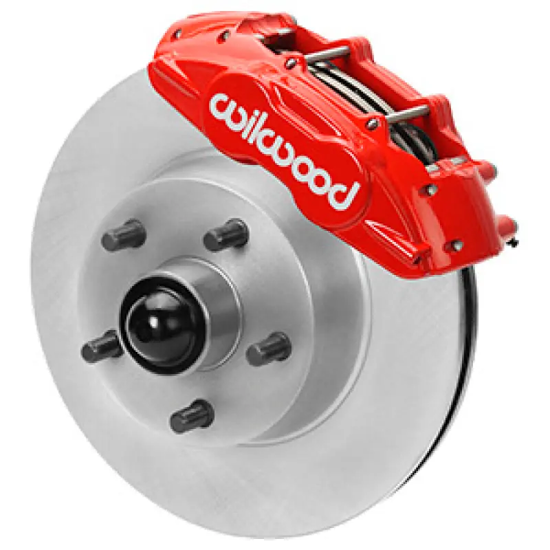 Wilwood 65-67 Ford Mustang D11 11.29 In. Vtd. Brake Kit W/ Flex Lines (Red) 1