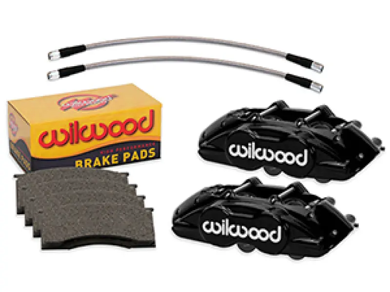 Wilwood 65-67 Ford Mustang D11 Calipers W/ Pads & Lines - Black 1