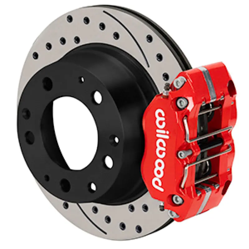 Wilwood 69-83 Porsche 911 Narrow Dynapro-P Radial Rear Brake Kit Red Caliper Srp Drill & Slot Rotor 1