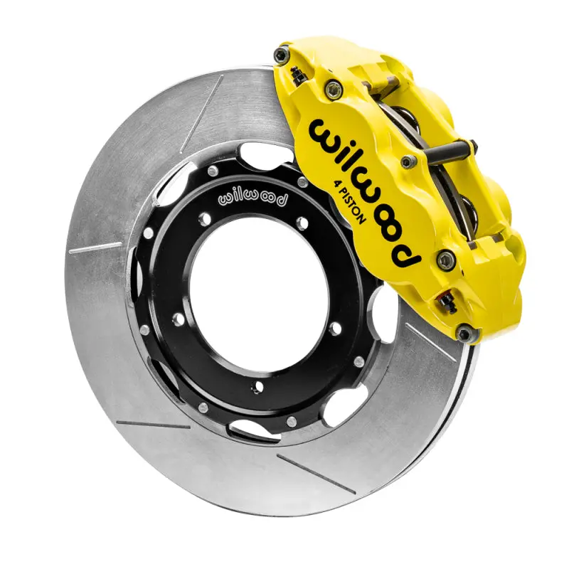 Wilwood 69-89 Porsche 911 Front Superlite Brake Kit 3.5In Mt Slotted Face - Yellow 1