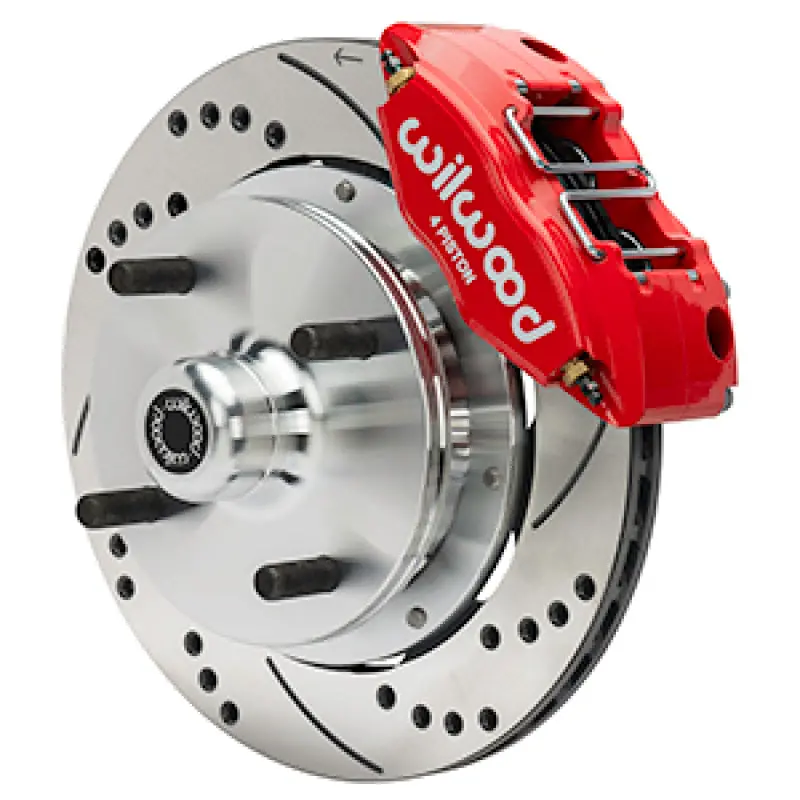 Wilwood 70-72 Porsche 914 Front Powerlite Brake Kit Drilled & Slotted - Red 1