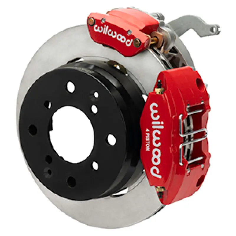 Wilwood 70-76 Porsche 914 Rear Powerlite Brake Kit Plain Face - Red 1