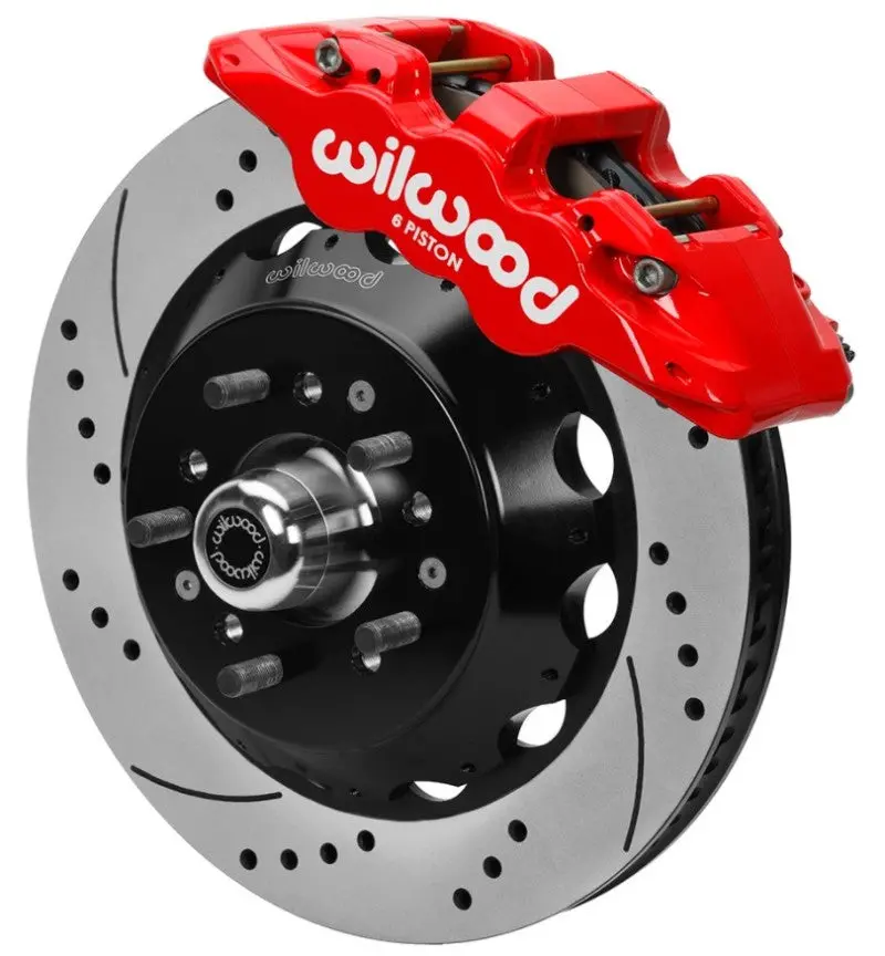 Wilwood 70-81 Fbody/75-79 A&Xbody Aero6 Frt Bbk 14In D/S Rtr Red Calipers Use W/ Pro Drop Spindle 1
