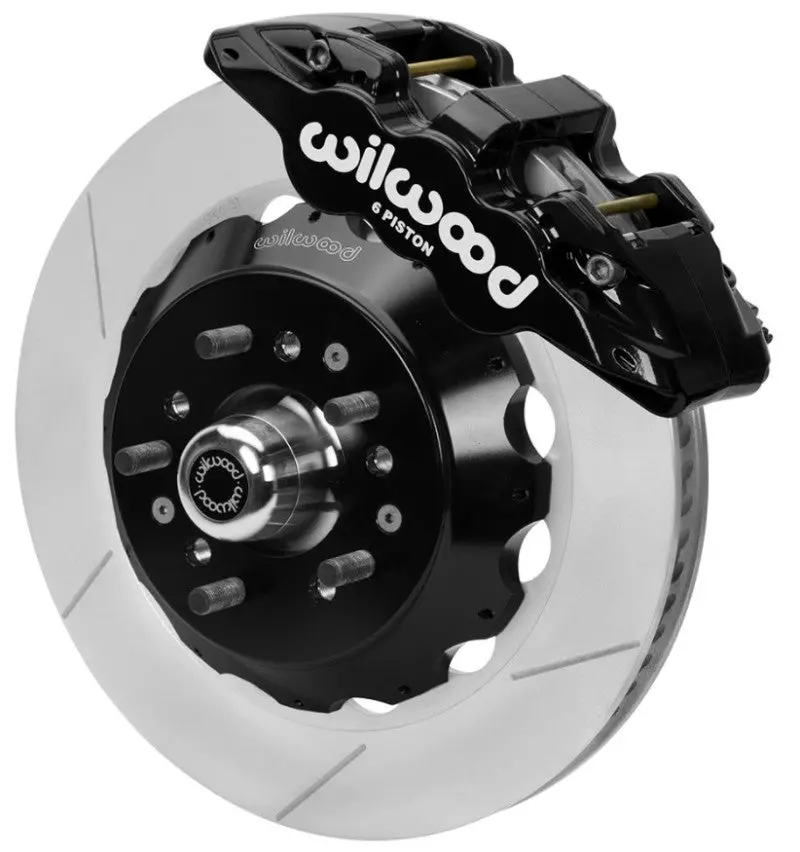 Wilwood 70-81 Fbody/75-79 A&Xbody Aero6 Frt Bbk 14In Rtr Blk Calipers Use W/ Pro Drop Spindle 1