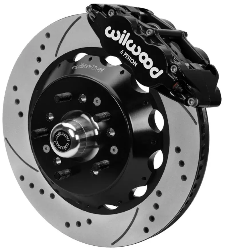Wilwood 70-81 Fbody/75-79 A&Xbody Fnsl6r Frt Bbk 14In D/S Rtr Blk Calipers Use W/ Pro Drop Spindle 1