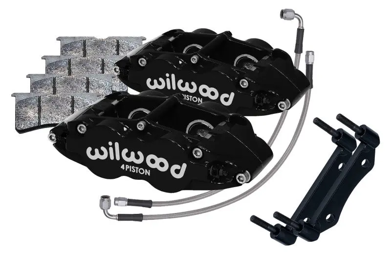 Wilwood 84-89 Porsche 911 Front Superlite Caliper Kit 3.5In Mt - Black 1