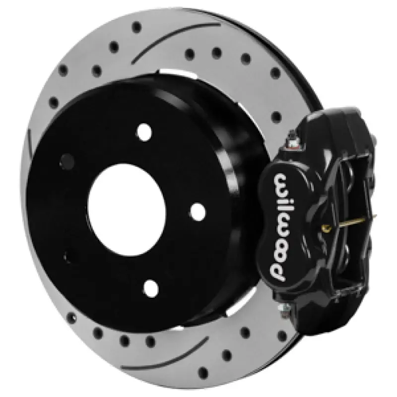 Wilwood 88-98 Chevy Silverado Forged Dynalite 12.19X0.81 Drill/Slot Rear Drum To Disc Conv. - Black 1