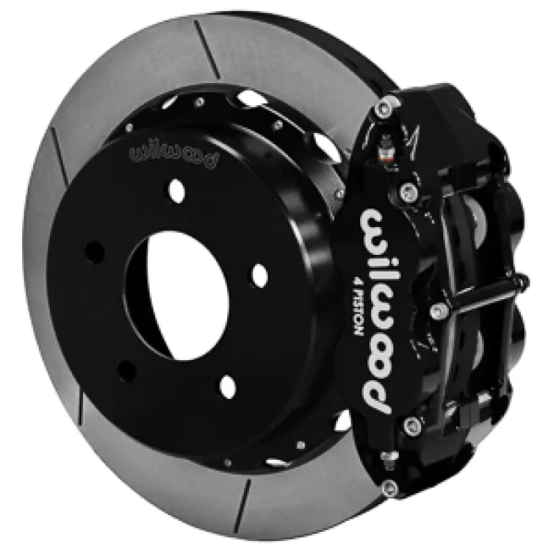 Wilwood 88-98 Chevy Silverado Superlite 4R 12.88X1.10In Gt Slotted Rear Drum To Disc Conv. - Black 1