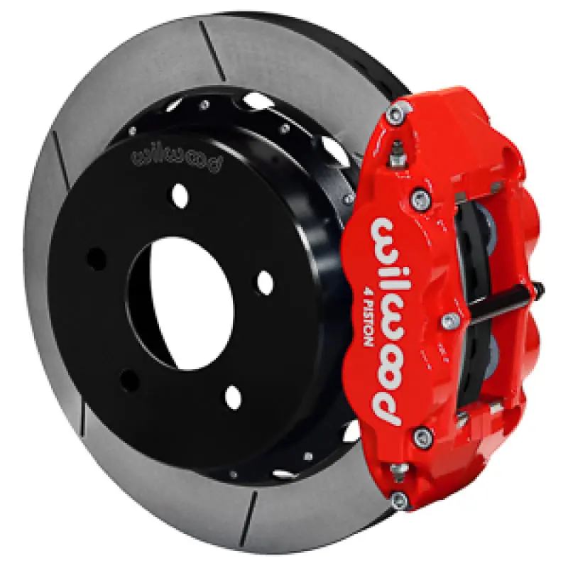 Wilwood 88-98 Chevy Silverado Superlite 4R 12.88X1.10In Gt Slotted Rear Drum To Disc Conv. - Red 1