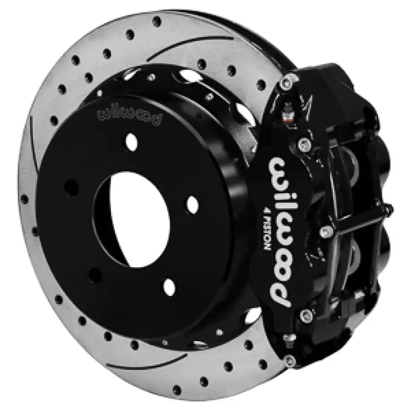 Wilwood 88-98 Chevy Silverado Superlite 4R 14.00X1.10In Drill/Slot Rear Drum To Disc Conv. - Black 1