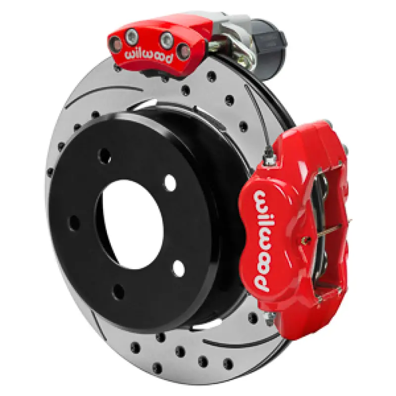 Wilwood 88-98 Gm C1500 Rear Electronic Parking Brake Kit Red 12.19In Srp Rotor 3.25In Offset 1
