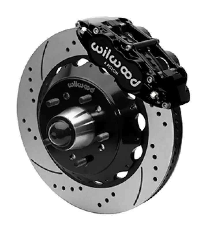 Wilwood 88-98 Gmc C1500 Forged Narrow Superlite 6R Big Brake Front Brake Kit (Hub) - Black Powder 1