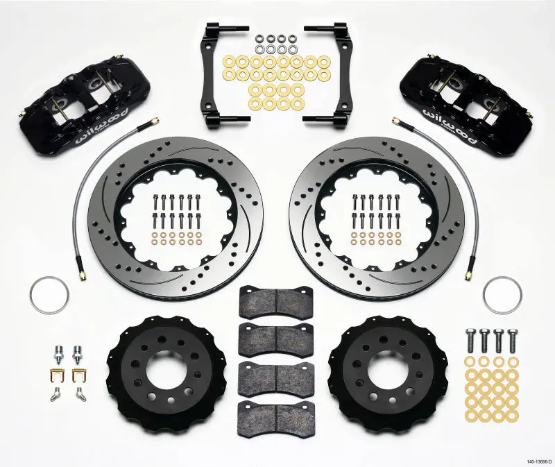 Wilwood Aero4 Rear Kit 14.25In Drilled 2014-Up Corvette C7 W/Lines 1