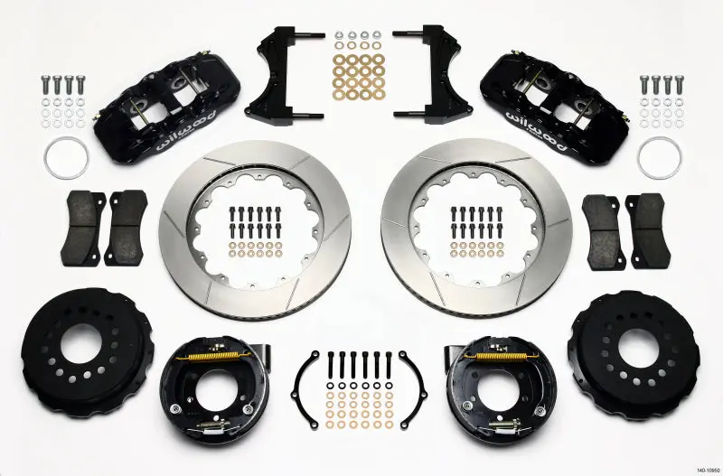 Wilwood Aero4 Rear P-Brake Kit 14.00In 2005-2014 Mustang 1