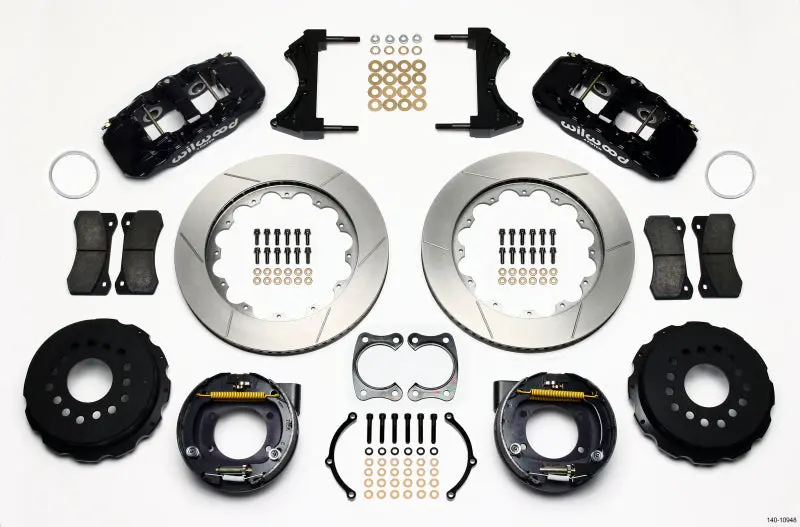 Wilwood Aero4 Rear P-Brake Kit 14.00In Big Ford New Style 2.50In Offset 1