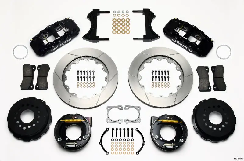 Wilwood Aero4 Rear P-Brake Kit 14.00In Chevy 12 Bolt-Spec 3.15In Bearing 1
