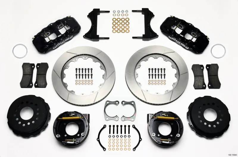 Wilwood Aero4 Rear P-Brake Kit 14.00In Chevy 12 Bolt W/ C-Clips 1