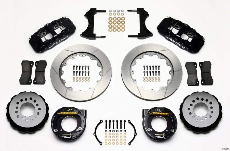 Wilwood Aero4 Rear P-Brake Kit 14.00In Chevy C-10 2.42 Offset 5-Lug 1