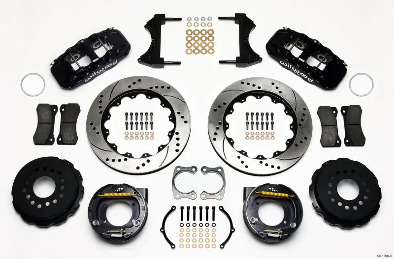 Wilwood Aero4 Rear P-Brake Kit 14.00In Drilled Big Ford New Style 2.36In Offset 1