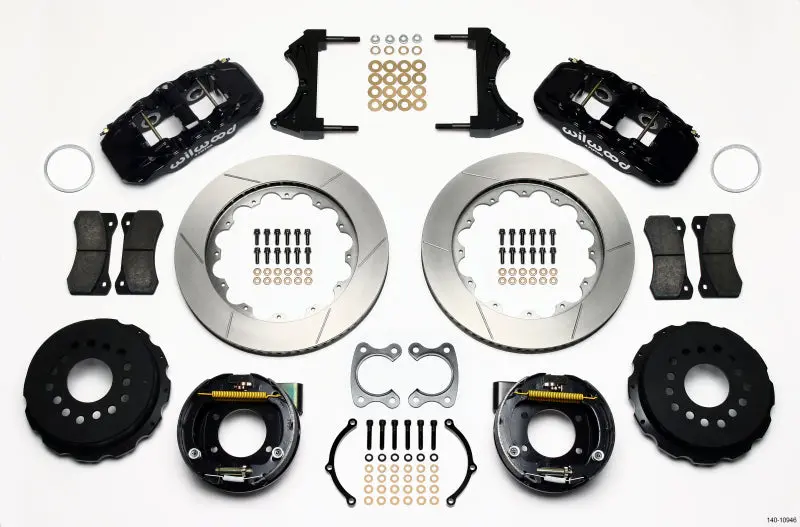 Wilwood Aero4 Rear P-Brake Kit 14.00In Small Ford 2.66In Offset 1