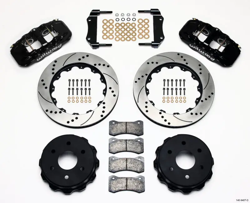 Wilwood Aero4 Reartruck Kit 14.25In Drilled 1999-2010 Gm 1500-Suv 1 Piston Oe Caliper 1