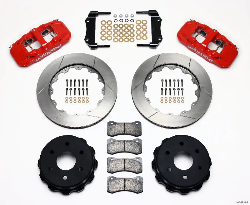 Wilwood Aero4 Reartruck Kit 14.25In Red 1999-2010 Gm 1500-Suv 2 Piston Oe Caliper 1