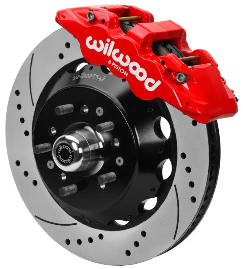 Wilwood Aero6 Big Brake Front Kit 14.00In D/S Red 67-69 Chevrolet Camaro W/ Wilwood Afx Pro Spindle 1