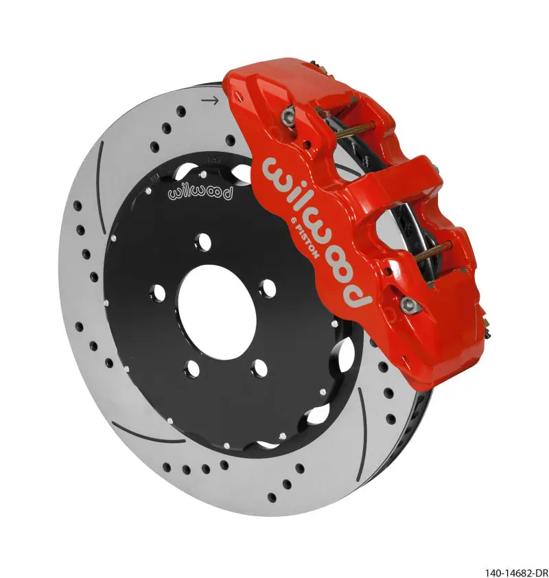 Wilwood Aero6 Front Big Brake Kit 14.00In Red 03-11 Crown Victoria 1