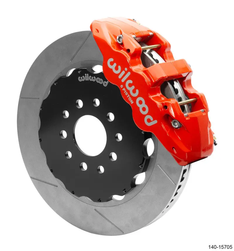 Wilwood Aero6 Front Big Brake Kit 14.00In Rotor Red - 97-13 Chevrolet Corvette C5/C6/Z06 1