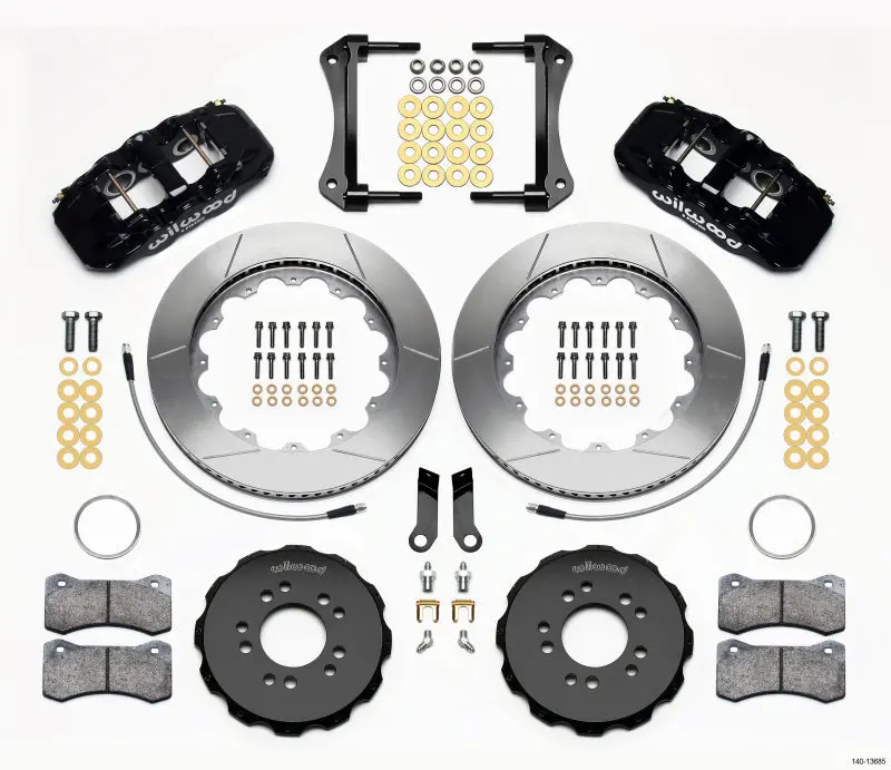 Wilwood Aero6 Front Hat Kit 14.00 2005-2014 Mustang W/ Bmr Suspn. W/Lines 1