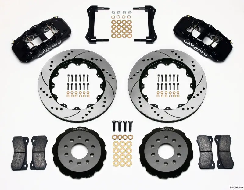 Wilwood Aero6 Front Hat Kit 14.00 Drilled 2005-2014 Mustang 1