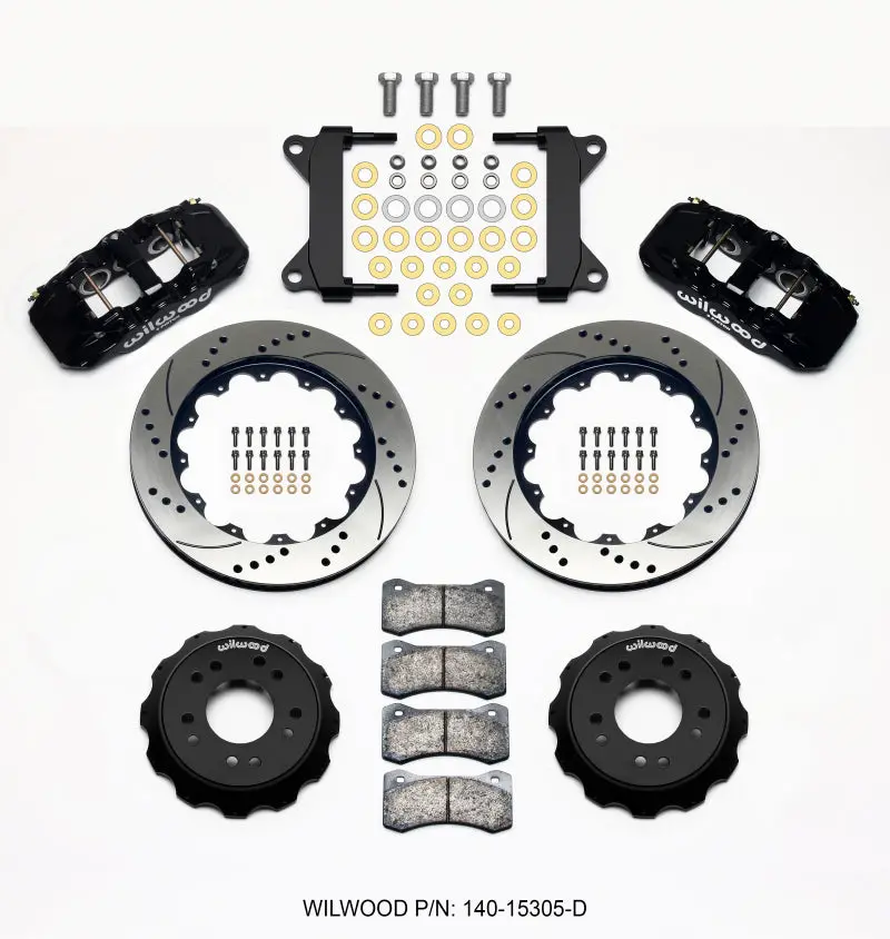 Wilwood Aero6 Front Hat Kit 14.00 Drilled 63-87 C10 W/ Wilwood Pro Spindles 1