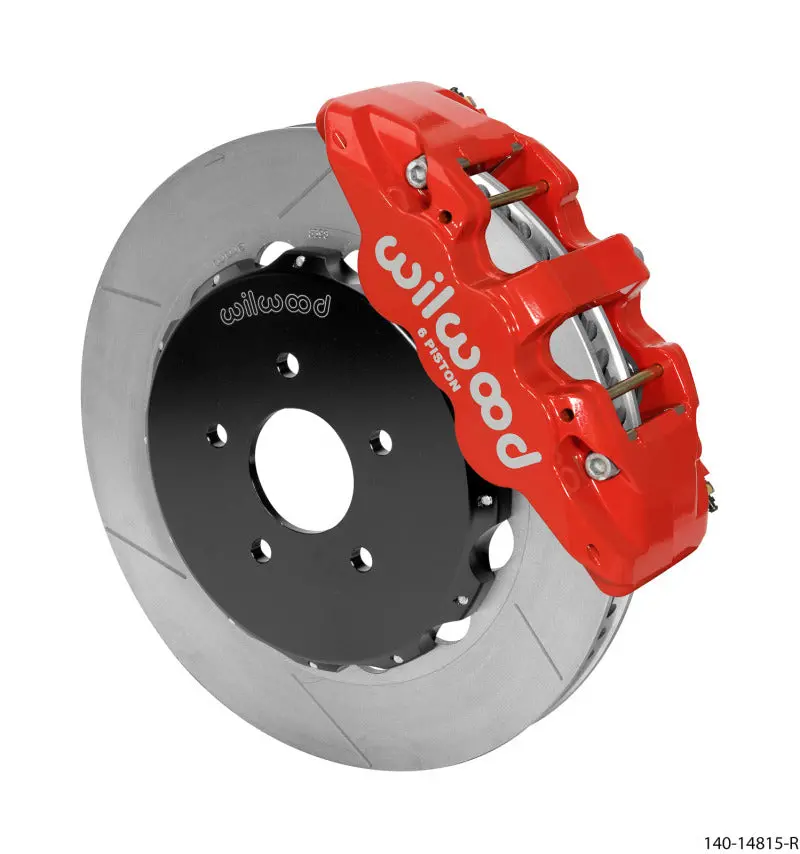 Wilwood Aero6 Front Hat Kit 14.00 Red 03-09 Nissan 350Z W/Lines 1