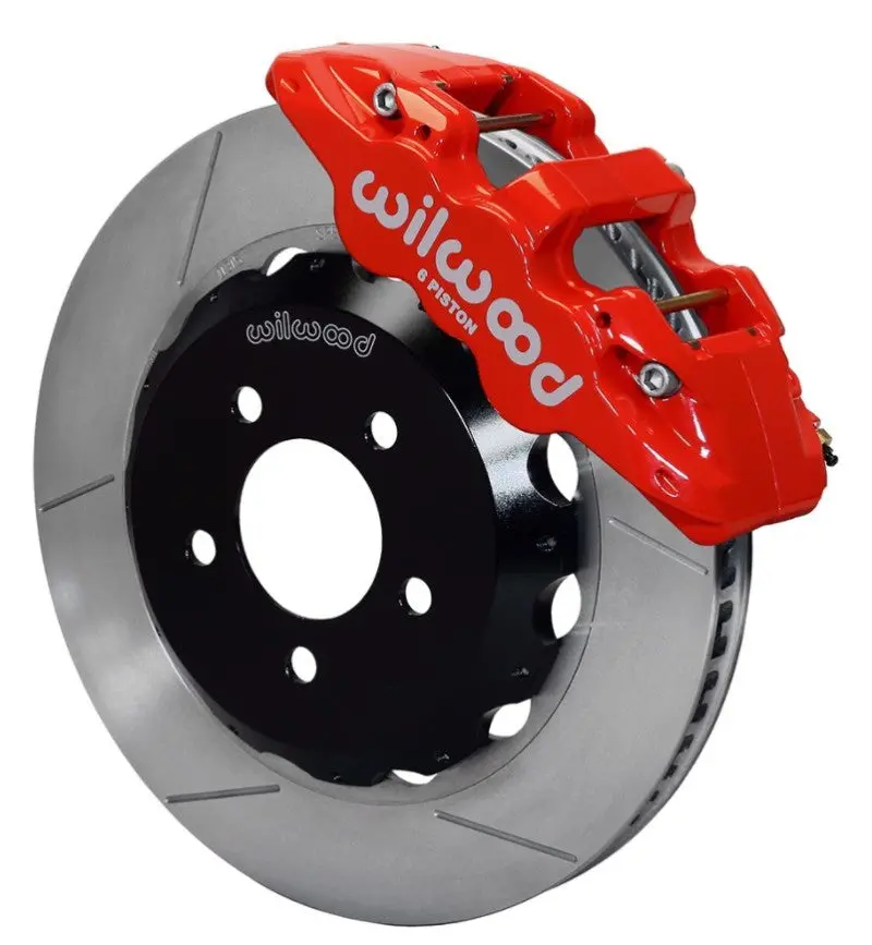 Wilwood Aero6 Front Hat Kit 15.00 Red 2016-Up Camaro W/Lines 1