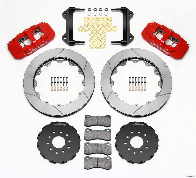 Wilwood Aero6 Front Hat Kit 15.00 Red 97-04 Corvette C5/Z06 05-13 C6 1