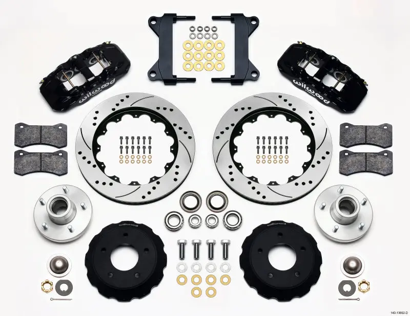 Wilwood Aero6 Front Hub Kit 14.00 Drilled Chevy C-10 60-87 Cpp Drop Spindle 1