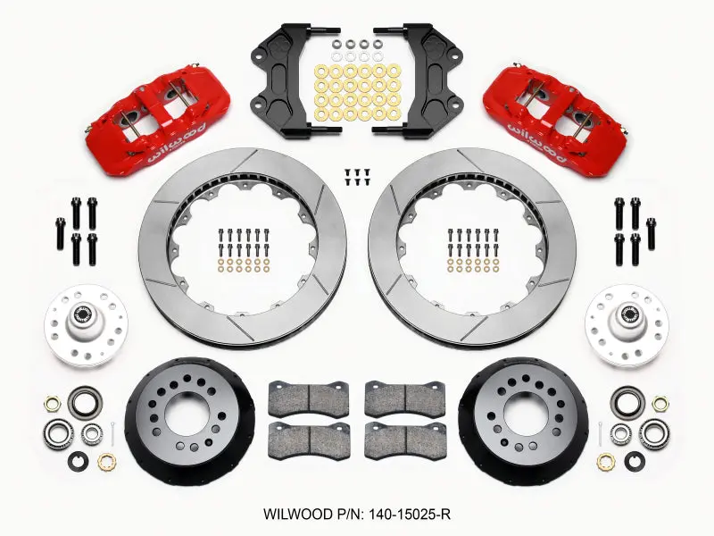 Wilwood Aero6 Front Hub Kit 15.00-Red Wwe Prospindle 1