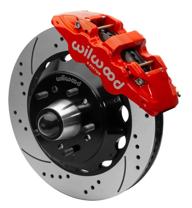 Wilwood Aero6 Front Truck Kit 14.00In Red 88-98 Gmc Truck C1500/C2500 1